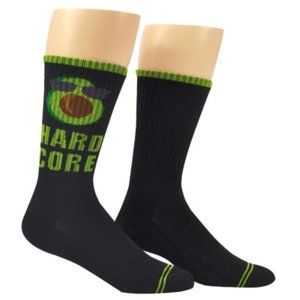 Men's Hard‎ Core Avocado Novelty Crew Sock